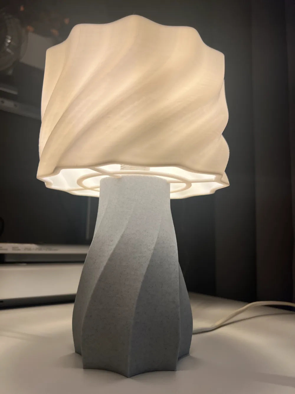 AuraTwist Sculptural Table Lamp