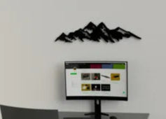 "Luminous Peaks" – LED Backlit Mountain Wall Art