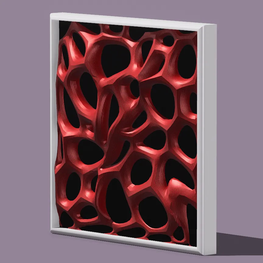 Crimson Flow – Organic Wall Art