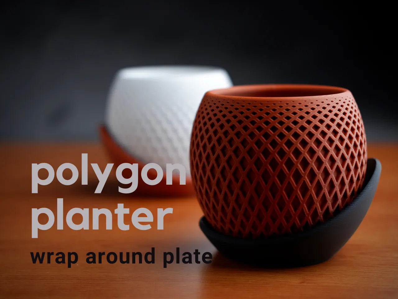 Polygon Planter - Wrap around plate