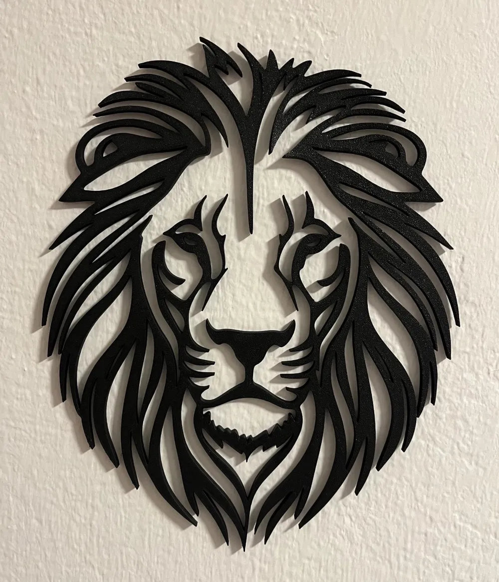 Regal Roar – 3D Printed Lion Wall Art