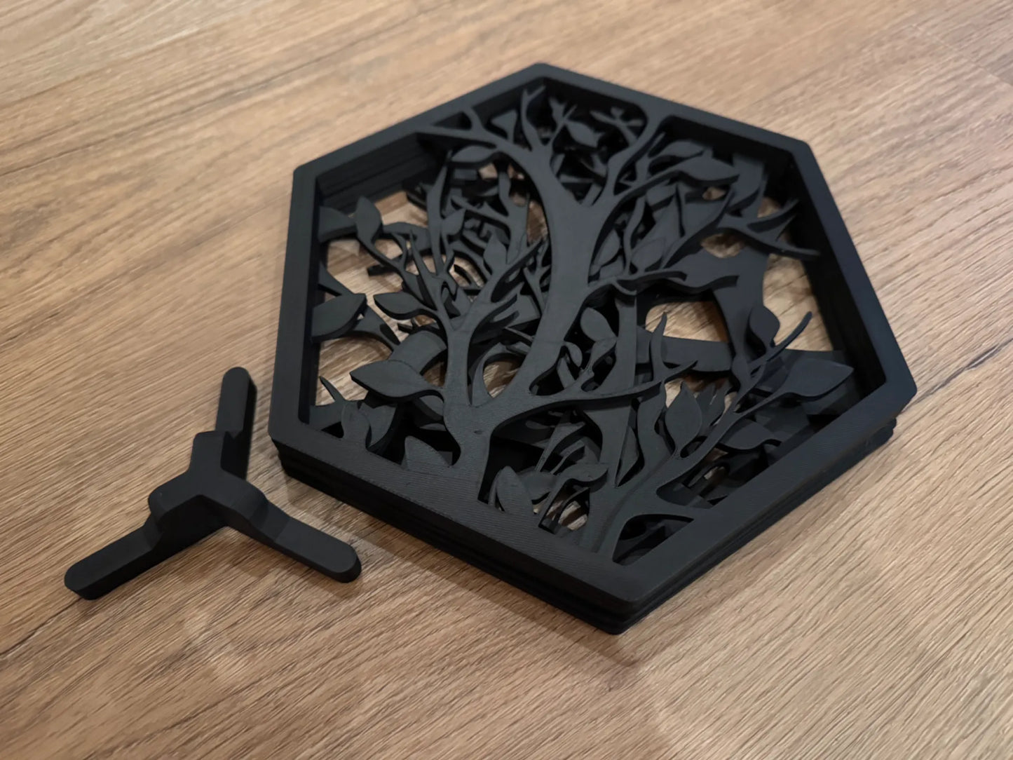 “GeoGrowth” – Hexagonal Tree Wall Art