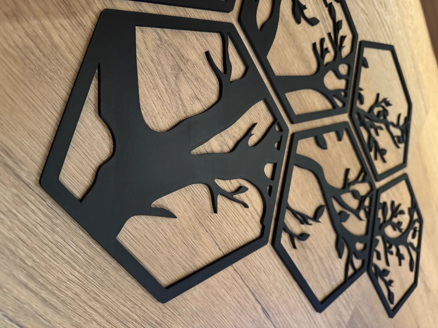 “GeoGrowth” – Hexagonal Tree Wall Art