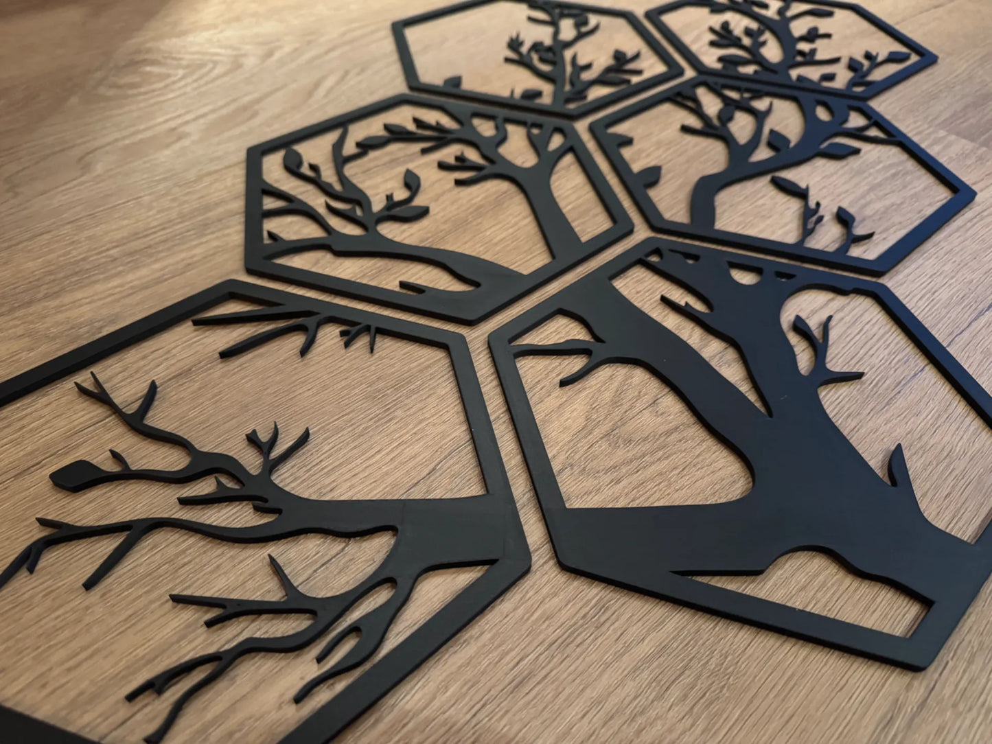 “GeoGrowth” – Hexagonal Tree Wall Art