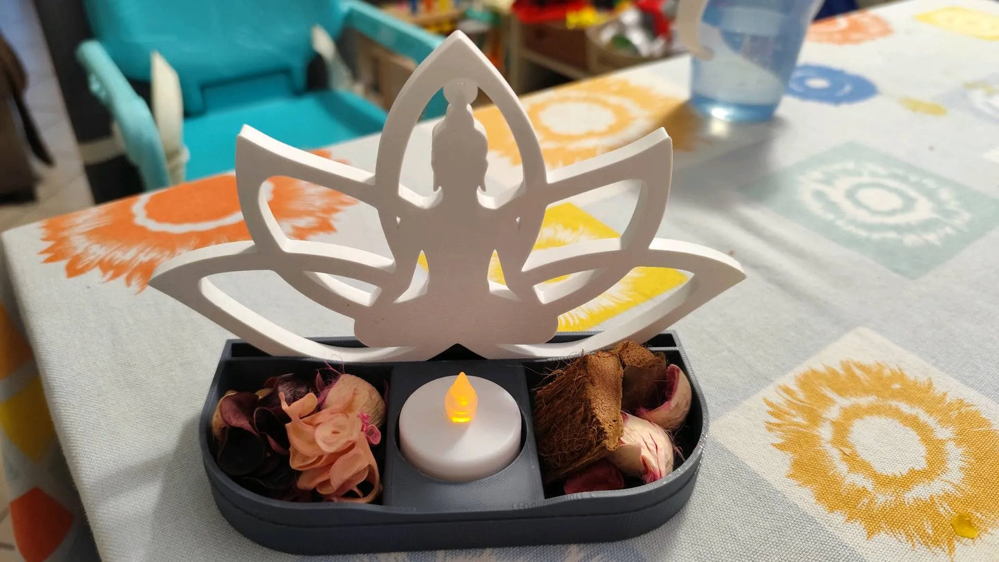 SereniGlow Buddha Tealight Holder