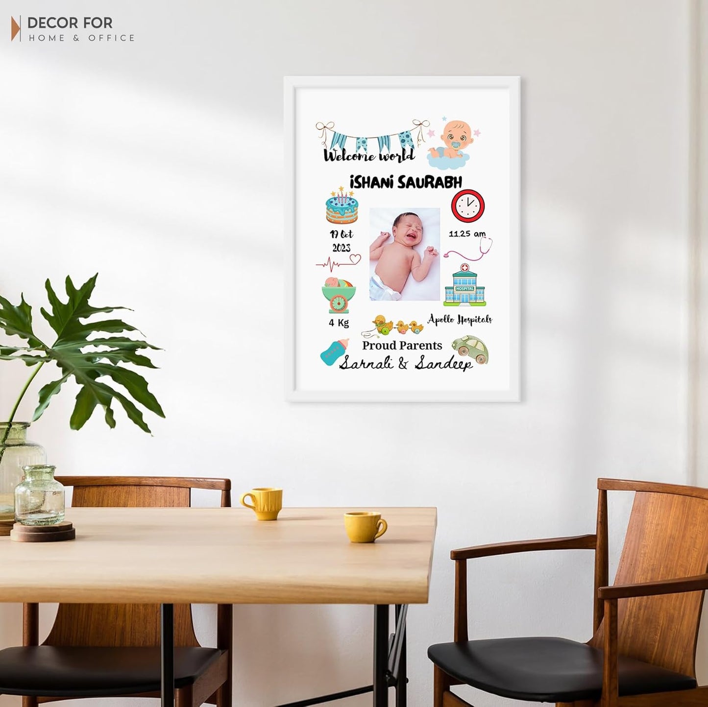 Welcome to World β Personalized Newborn Memory Frame