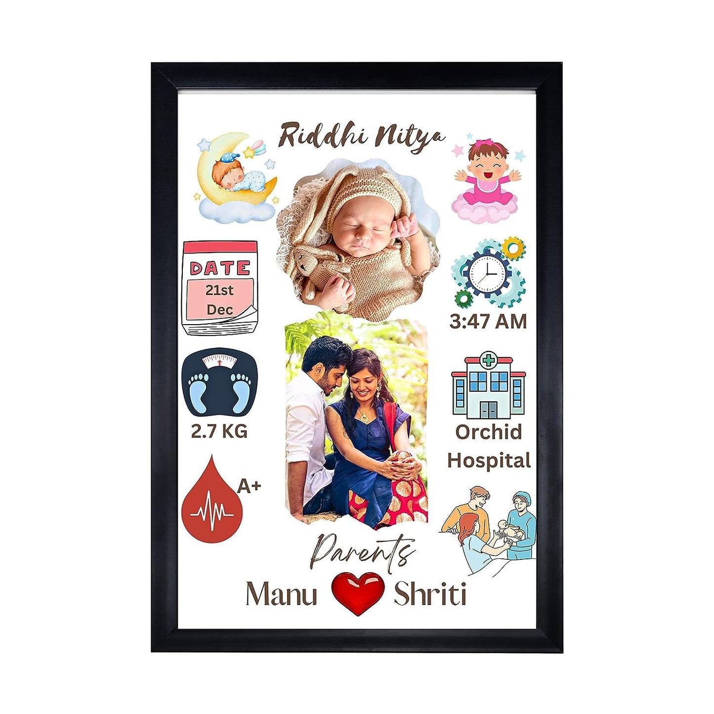 Welcome to World β Personalized Newborn Memory Frame