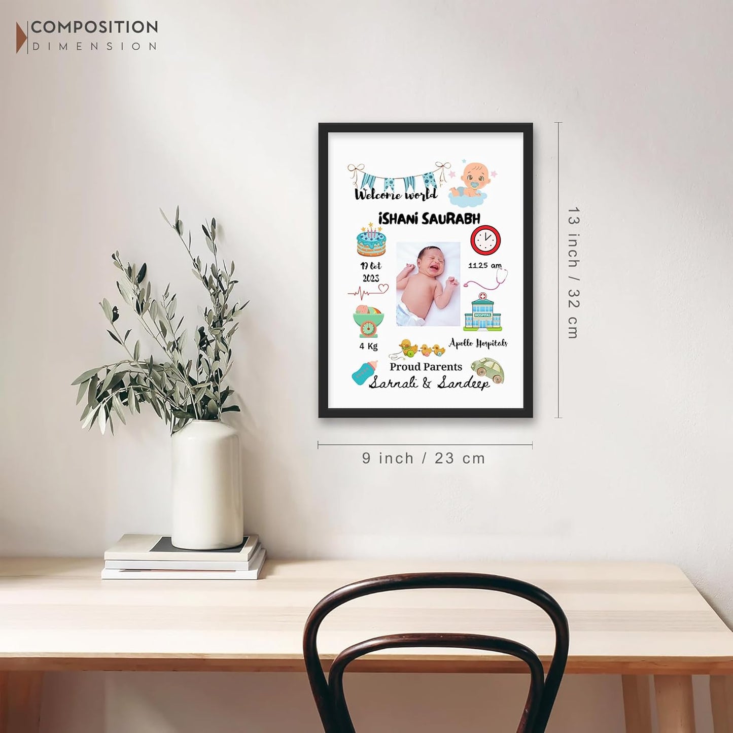 Welcome to World β Personalized Newborn Memory Frame