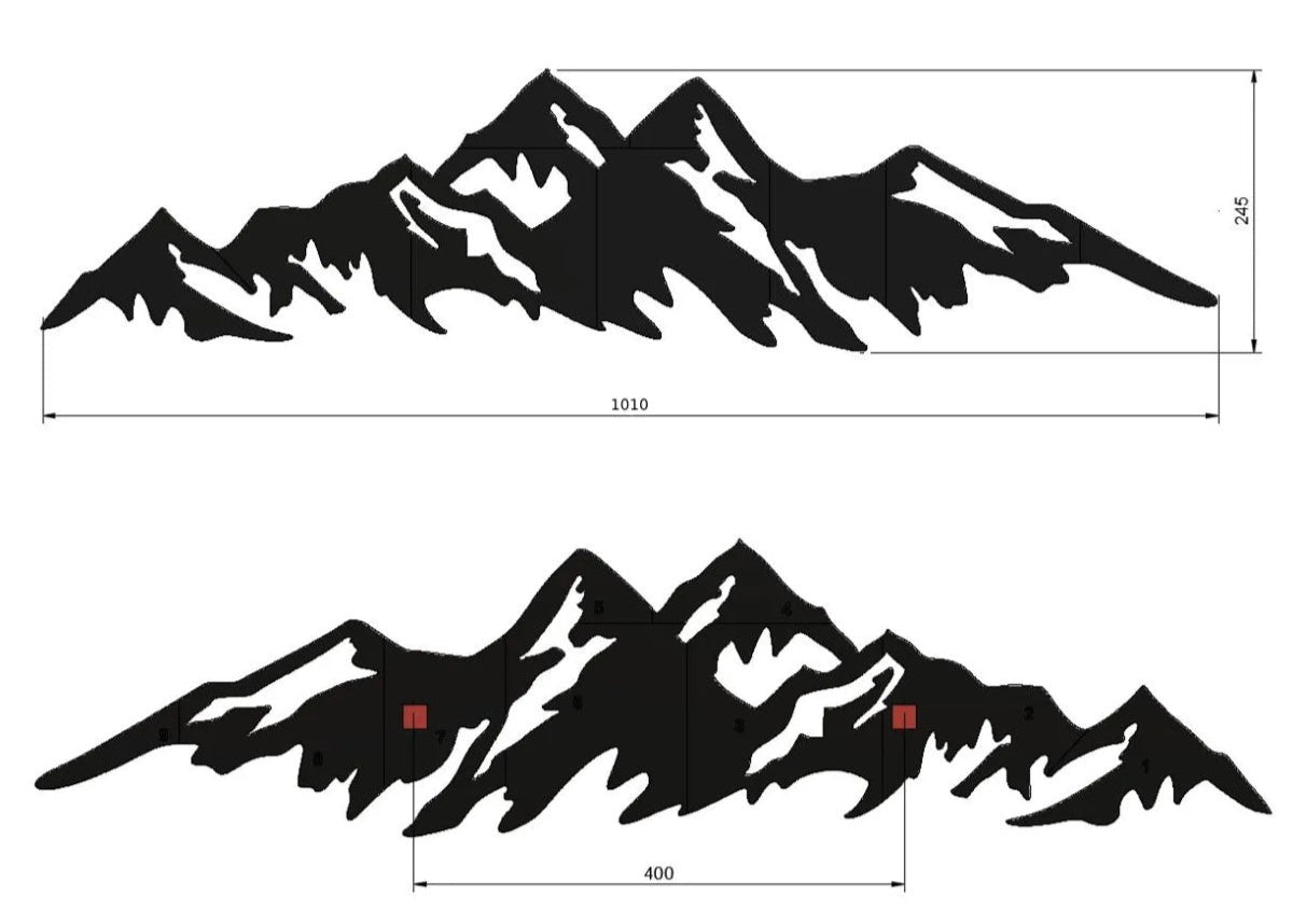 "Luminous Peaks" – LED Backlit Mountain Wall Art
