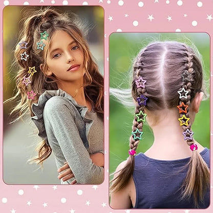 Star-shaped Hair Clips For Girls - (3 Pc)