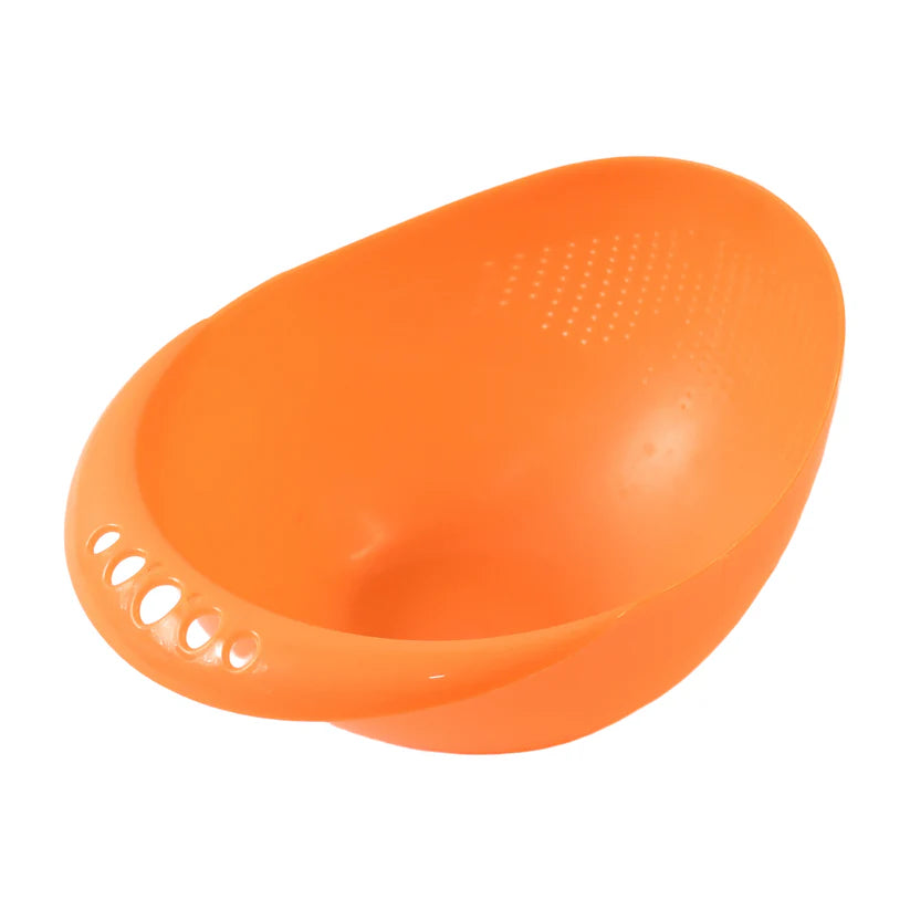 0081 Virgin Rice Bowl Durable Plastic Strainer Water Strainer  Vegetable  Fruits Washing Bowl