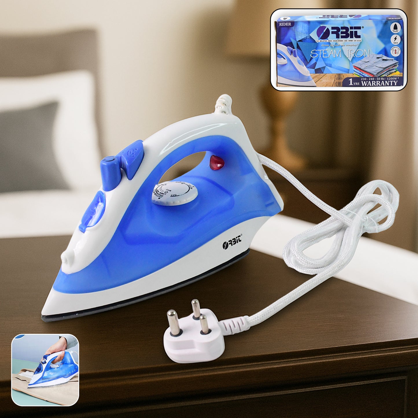 Orbit High-performance 1200w Steam Iron (1 Pc)