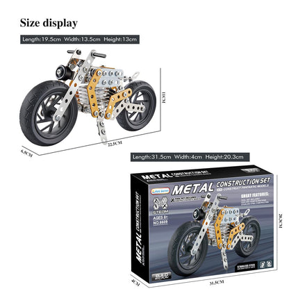 Metal Diy Bike Building Blocks For Kids (Bike 162 Pc Of Bike Tool  1 Set)