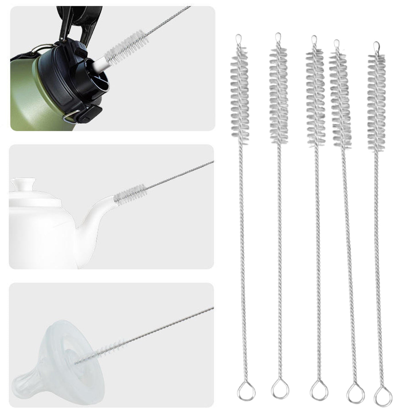 Straw  Bottle Cleaning Brush Set (10 Pc)