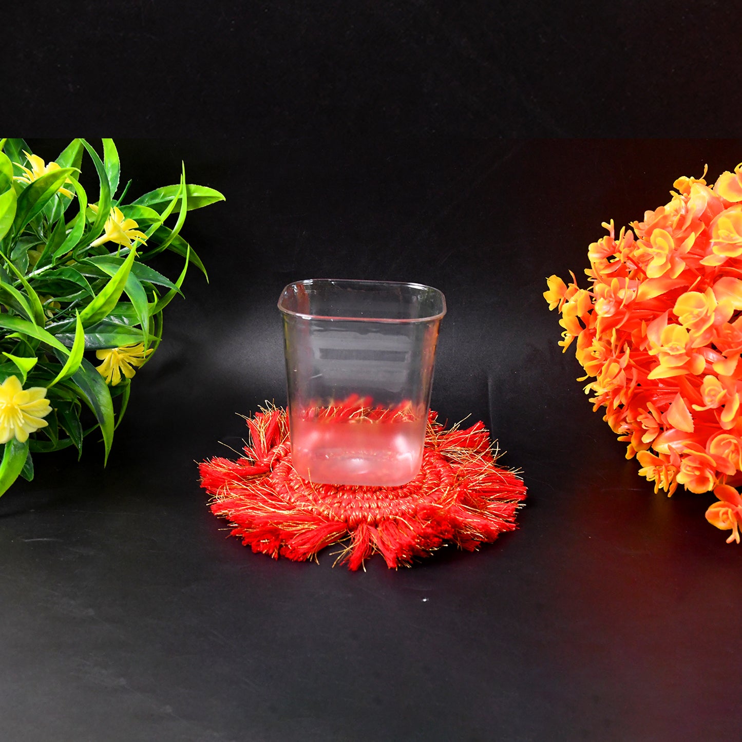 6pc Transparent Diamond Medium Serving Glass Set Glass Set For Water Juice Etc