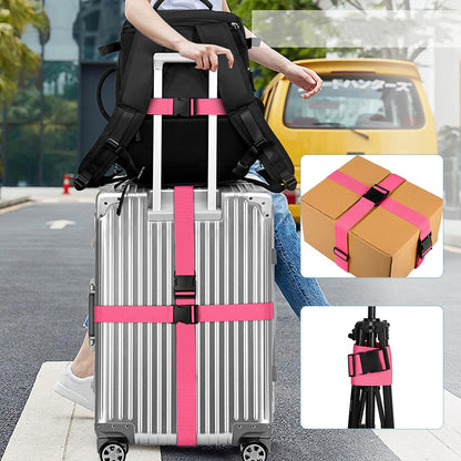 Adjustable Cross Luggage Security Strap - (1 Pc)