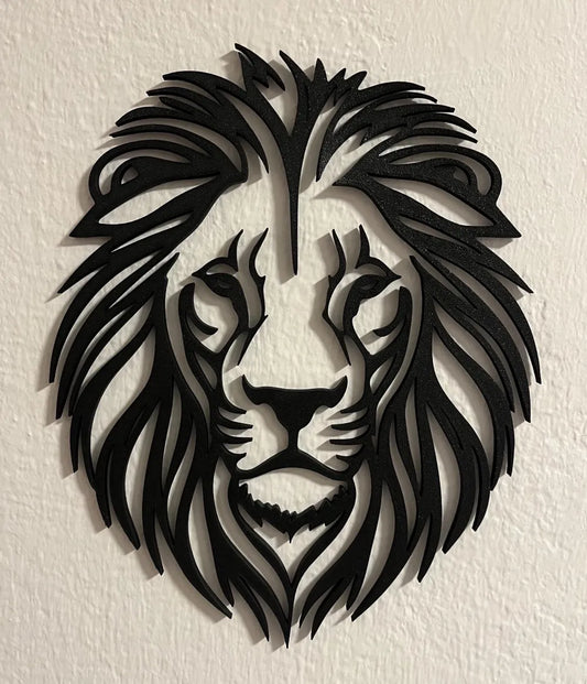 Regal Roar – 3D Printed Lion Wall Art