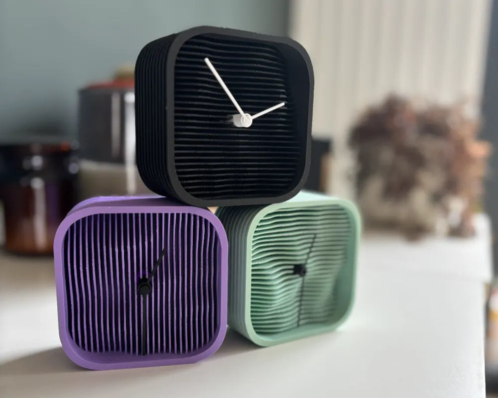 Wavey Texture Table Clock