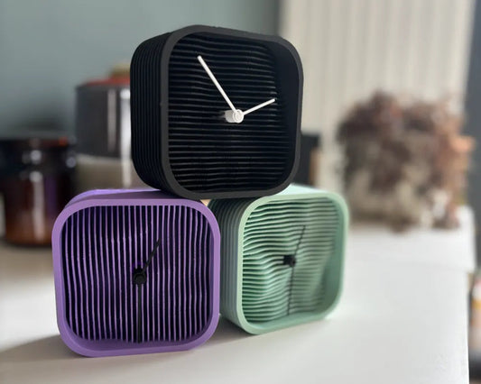 Wavey Texture Table Clock