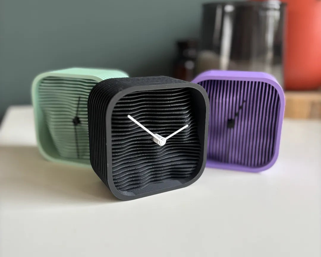 Wavey Texture Table Clock
