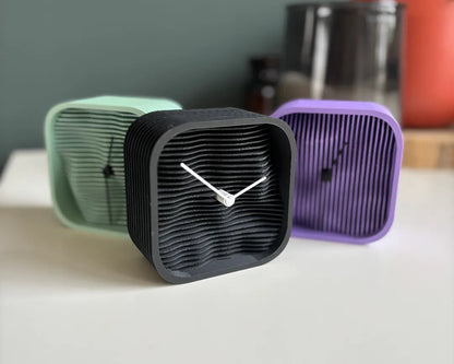 Wavey Texture Table Clock