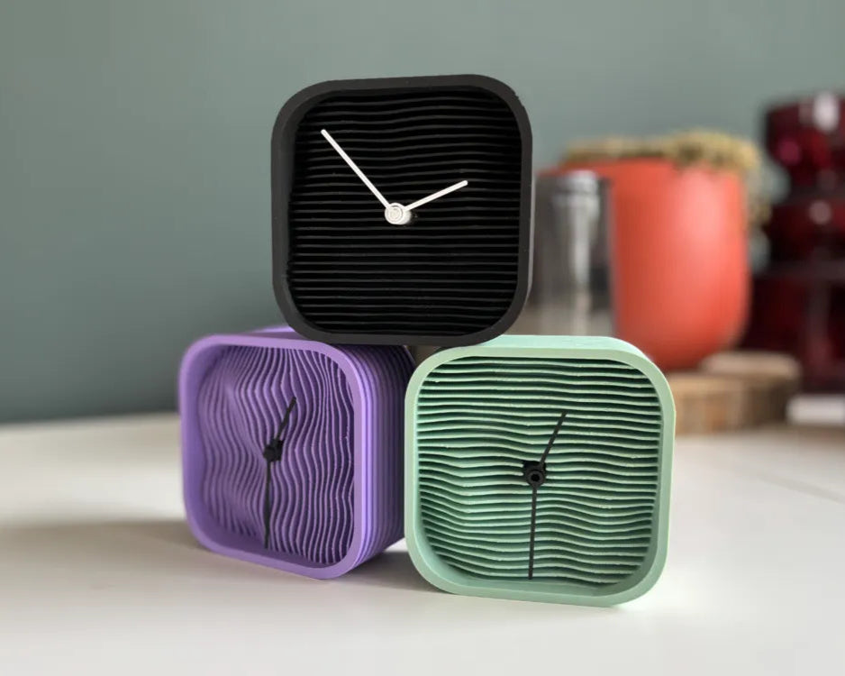 Wavey Texture Table Clock
