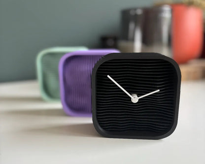 Wavey Texture Table Clock