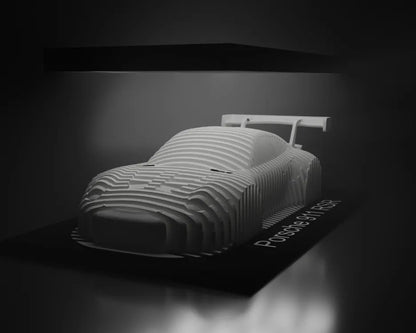 Porsche 911 RSR Wall Art – Layered 3D Design