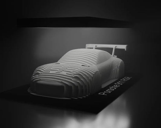Porsche 911 RSR Wall Art – Layered 3D Design