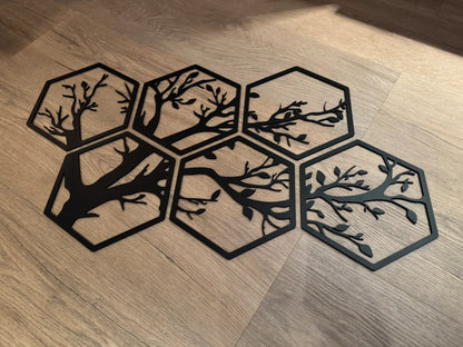 “GeoGrowth” – Hexagonal Tree Wall Art