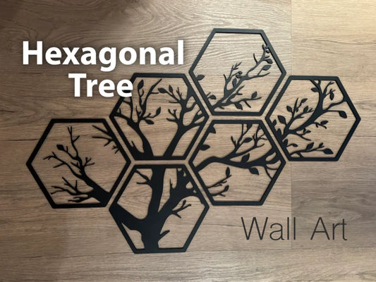“GeoGrowth” – Hexagonal Tree Wall Art