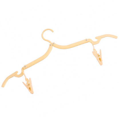Folding Hanger With Clips For Clothes Adjustable Hanger (1 Pc)