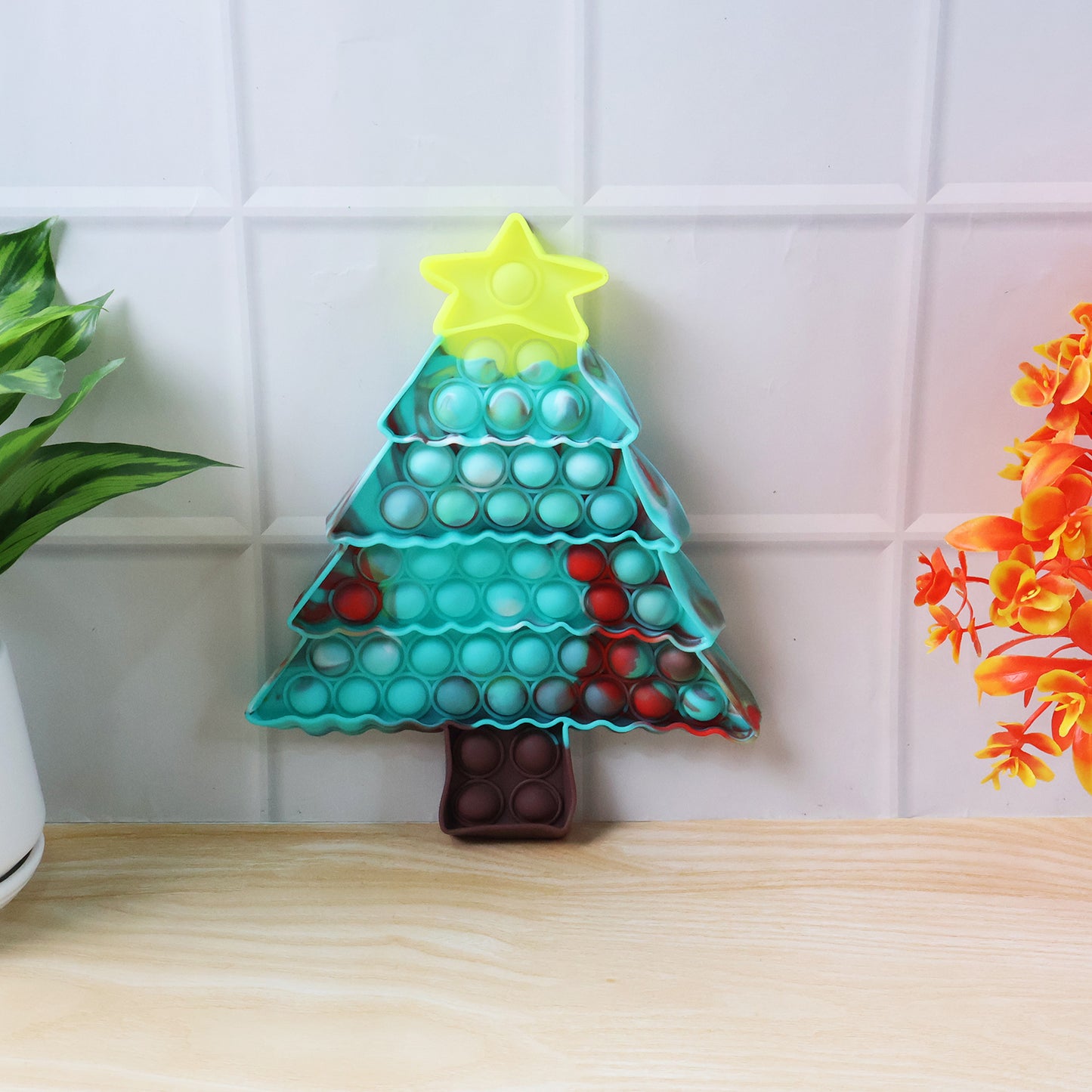 Premium Tree Shape Silicone Pop It Fidget Toy (1 Pc)