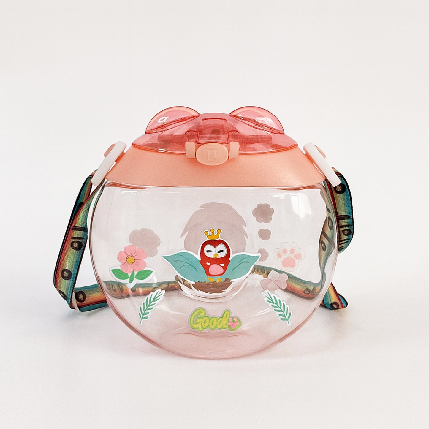 Round Belly Shape Kids Water Bottle (400ml  1 Set )