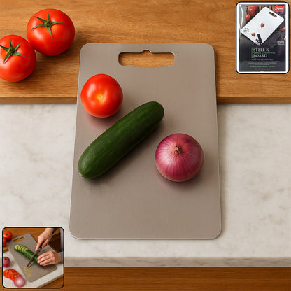 Apex Stainless Steel Multipurpose Small Chopping Cutting Board (210x320mm  1 Pc)