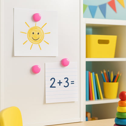 Round Fridge Magnets - (4 Pc  Set)