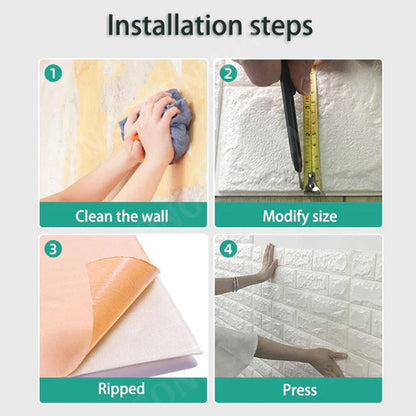 9276 Wallpaper 3d Foam Wallpaper Sticker Panels I Ceiling Wallpaper For Living Room Bedroom I Furniture Door I Foam Tiles (Square Design)