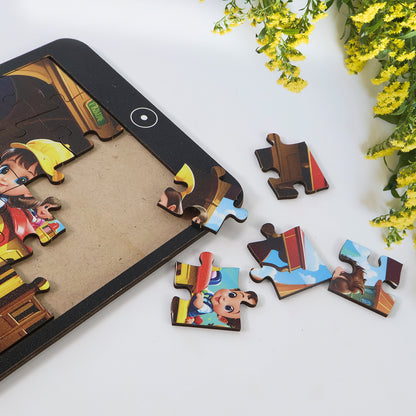 Kids Mini Cartoon Jigsaw Puzzle  1 Pc Mix Design