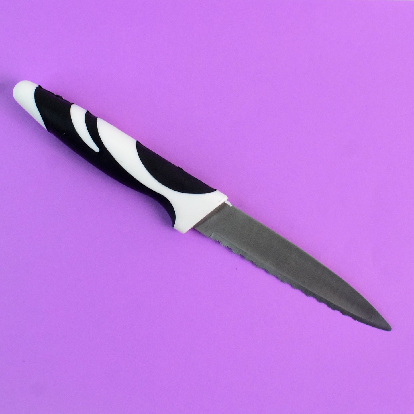 Ritu Stainless Steel Serrated Blade Zebra Kitchen Knife (1 Pc)