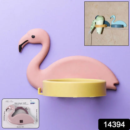 Hair Dryer Wall Mount Holder Organiser Stand With Hooks For Bathroom Storage