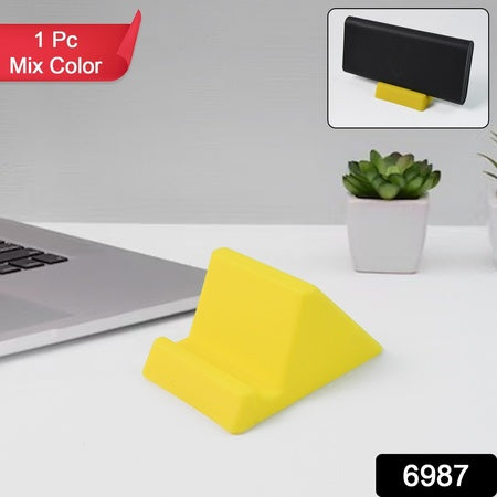 Compact Plastic Mobile Phone Holder Stand (1 Pc  Mix Color)