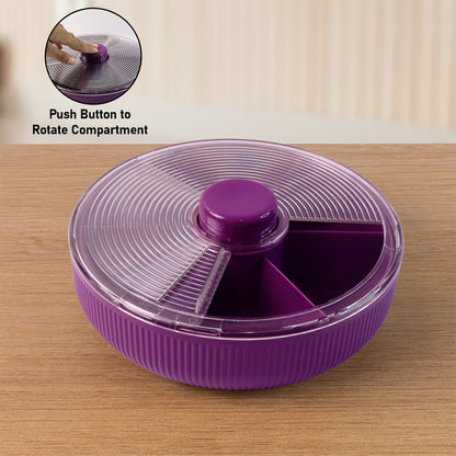 Supermom Multipurpose Round Rotating Dry Fruit  Snack Storage Container (1 Pc)