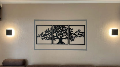 “Eternal Roots” – Split Tree of Life 3-Piece Wall Art