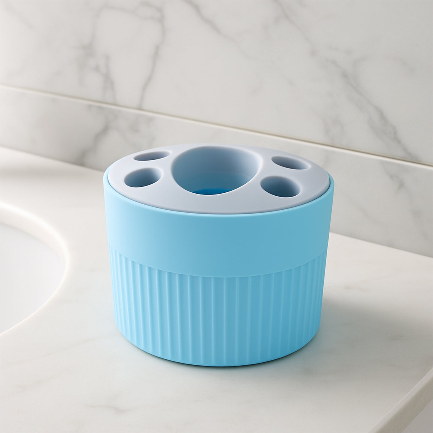 Multipurpose Bathroom Toothbrush And Utility Holder Stand With Multiple Slots (1 Pc)