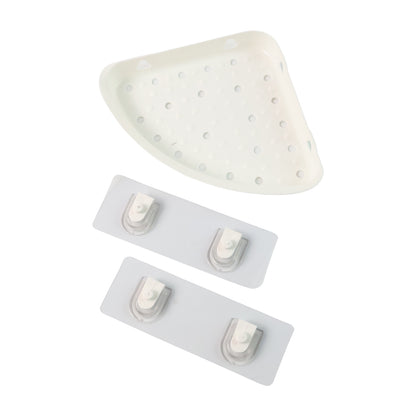 Self-adhesive Corner Bathroom Shelf With Fast-drain Holes (1 Pc)
