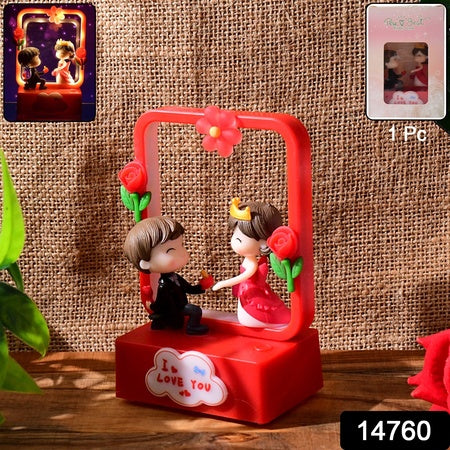 Romantic Couple Figurine With Led Light Showpiece (1 Pc)