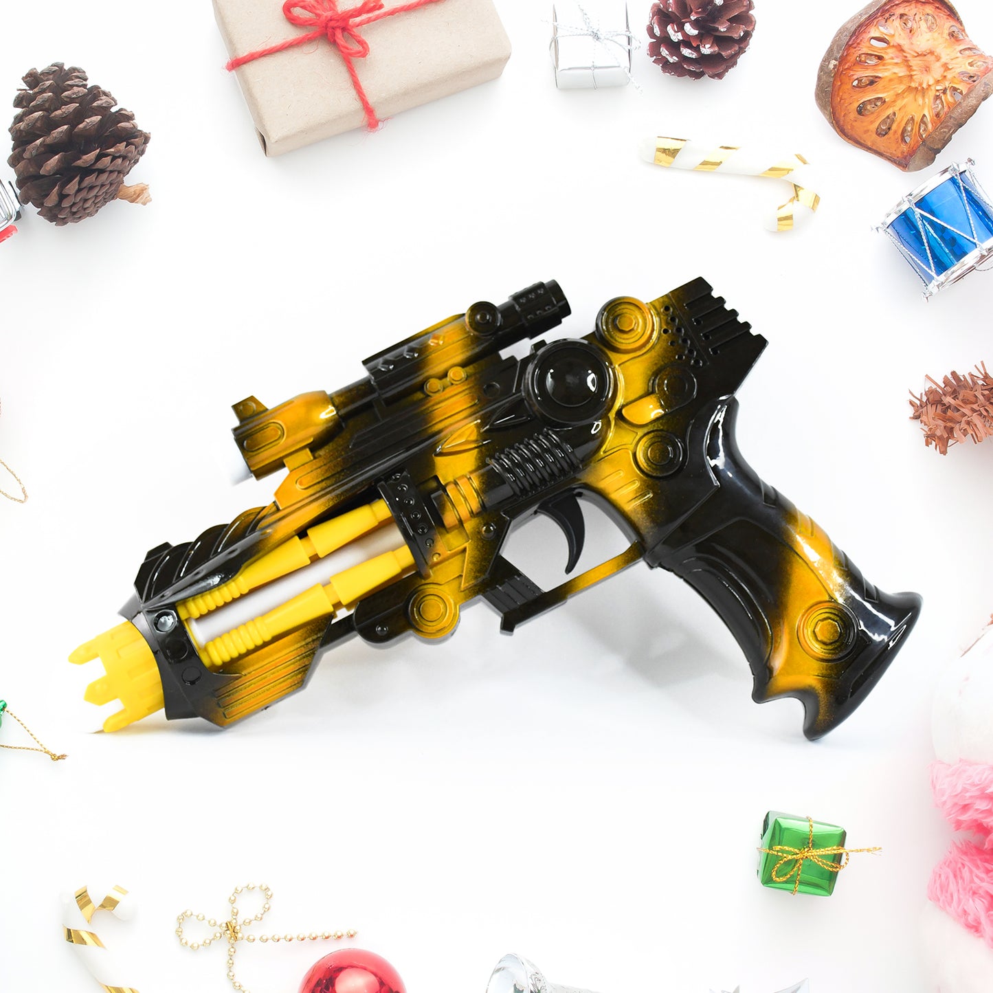 Ttg Led Laser Gun Toy  Battery Operated Space Blaster With Flashing Lights  Sound (1 Set)