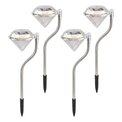 Diamond Shaped Solar Garden Lights (4 Pc)