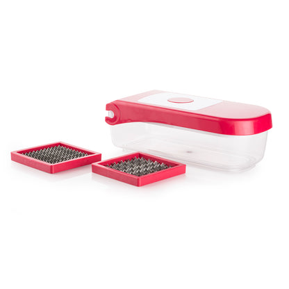 8102 Ganesh Plastic Chopper Vegetable And Fruit Cutter Red