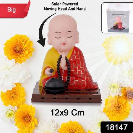 Solar Powered Sitting Buddha Statue  Moving Head And Hand (1 Pc  Big)